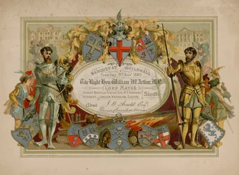 Invito a un banchetto alla Guildhall, Londra, il 9 novembre 1880