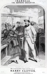 Isabella la figlia del barbiere, pubblicità per la musica di Harry Clifton, 1865