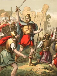Gli israeliti circondano le mura di Gerico