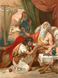 Giacobbe inganna suo padre Isacco