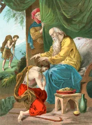 Giacobbe riceve la benedizione di Esaù