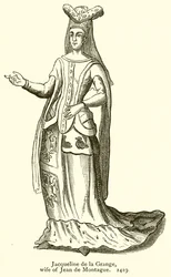Jacqueline de la Grange, moglie di Jean de Montague. 1419