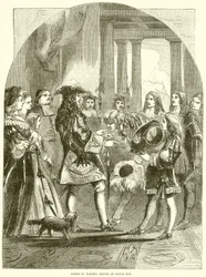 Giacomo II che saluta Luigi XIV