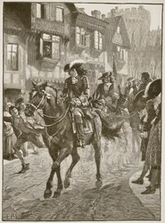 Giacomo entra a Dublino dopo la Battaglia del Boyne, illustrazione da Cassells Illustrated History of England
