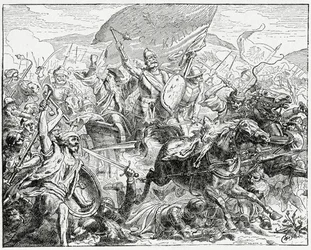 Jan Zizka dalla parte vincente alla battaglia di Grunwald nel 1410, 1882