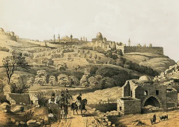 Gerusalemme dal pozzo di Giobbe