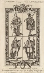 Giulio Cesare, un generale danese, Egberto e Ethelwolf, illustrazione da 