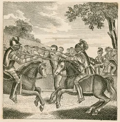 Re Riccardo II che impedisce il duello tra i Duchi di Hereford e Norfolk