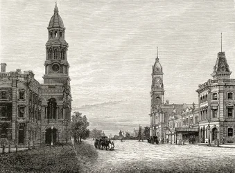 King William Street, Adelaide, c.1880, da 