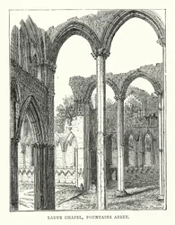 Cappella della Signora, Abbazia di Fountains (incisione)