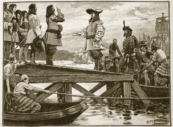 Sbarco del Maresciallo Schomberg a Carrickfergus, illustrazione da Cassells Illustrated History of England