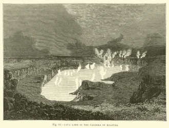 Lago di lava nella caldera di Kilauea