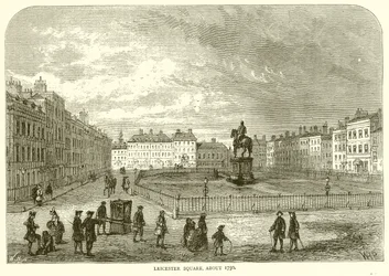 Leicester Square, intorno al 1750