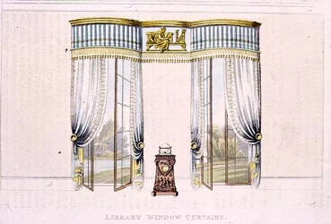 Tende per finestre della biblioteca, tavola 106 da 
