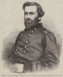 Il tenente generale Ulysses S Grant, comandante in capo degli eserciti federali