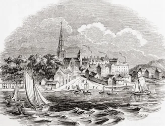 Londonderry, Irlanda del Nord, da Old England: A Pictorial Museum, pub. 1847