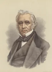 Lord Macaulay, storico e politico britannico (litografia a colori)