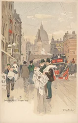 Ludgate Hill, Londra, ragazzo dei giornali