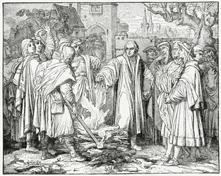 Lutero brucia la bolla papale nel 1520, 1882