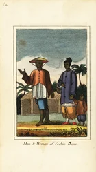 Uomo e donna di Cochin China (Vietnam) 1818