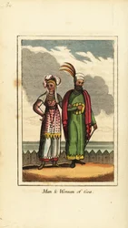 Uomo e donna di Goa, India