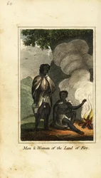 Uomo e donna della Terra del Fuoco