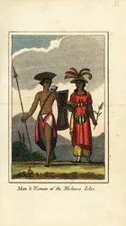 Uomo e donna delle Isole Molucche (Isole Maluku)