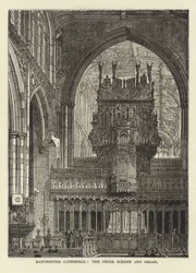 Cattedrale di Manchester, schermo del coro e organo