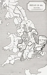 Carta della Britannia nel 634, da 