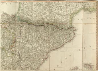 Mappa della Spagna si dice sia stata usata dal Duca di Wellington