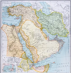 Mappa della Turchia, Medio Oriente, Corno d