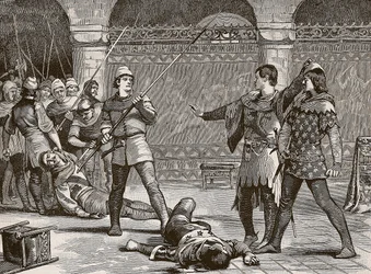 Marcel e il Delfino di Francia, illustrazione da Cassells Illustrated History of England