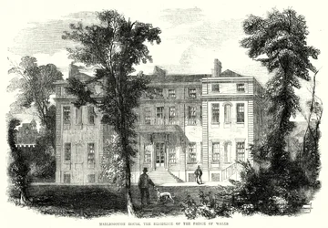 Marlborough House, la residenza del Principe di Galles (incisione)
