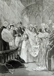 Matrimonio della Regina Vittoria (1819-1901) e del Principe Alberto (1819-61) a St. James