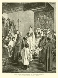 Maria di Borgogna giura di rispettare i privilegi di Bruxelles, 1477