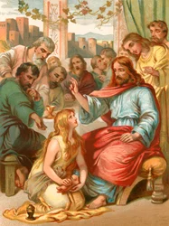 Maria lava i piedi di Gesù
