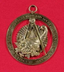 Distintivo o gioiello massonico indossato dai membri della Loggia dei Grandi Steward dopo il 1841, metà XIX secolo