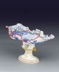 Comport blu e bianco di Mason, c.1820