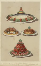 Piatti di carne e frutti di mare