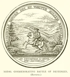 Medaglia Commemorativa della Battaglia di Dettingen (Rovescio)