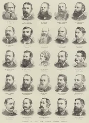 Membri del nuovo Consiglio della Contea di Londra (incisione)