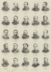 Membri del nuovo Consiglio della Contea di Londra (incisione)