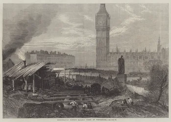 Lavori della Metropolitana di Westminster