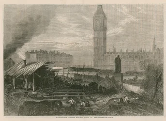 Lavori della Metropolitan District Railway a Westminster