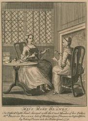 La signorina Mary Blandy, accusata del crudele omicidio del padre, il signor Francis Blandy (incisione)