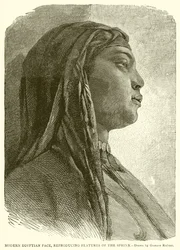 Volto egiziano moderno, che riproduce i tratti della Sfinge