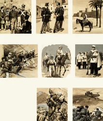 Montaggio di immagini relative alla legione straniera