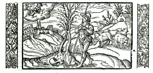 Mese di gennaio da un calendario dei pastori, 1579