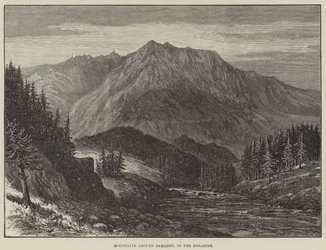 Montagne intorno a Samaden, nell