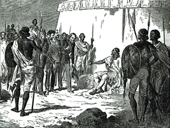 Intervista di Mr. Rassam con il Re Teodoro da Cassell